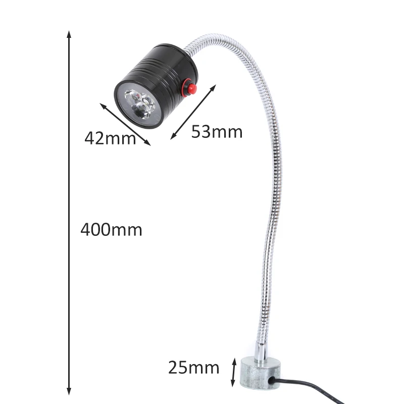 

3W LED Work Lathe Light Magnetic Base Work Light Lamp Tool For Miller Industrial Light 220V Silver