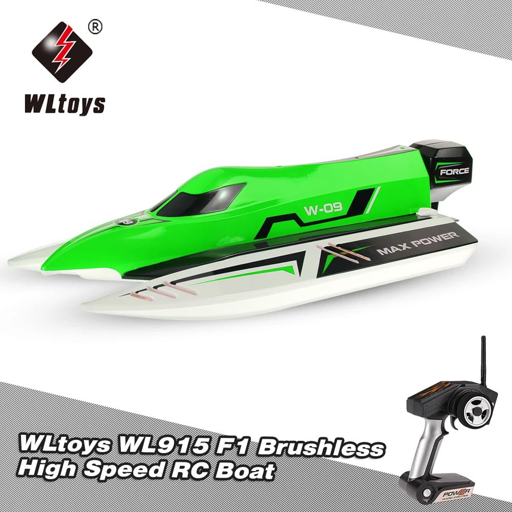 

Original WLtoys WL915 2.4Ghz 2CH Brushless High Speed RC F1 Racing Boat SpeedBoat Toys For Children Gifts