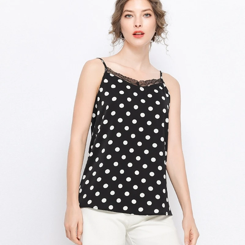 polka dot spaghetti strap top