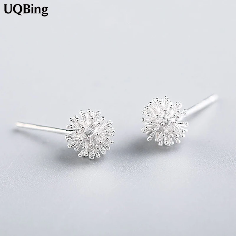 

2016 Fashion 925 Sterling Silver Dandelion Stud Earrings Jewelry Pendientes Brincos Fashion Jewelry