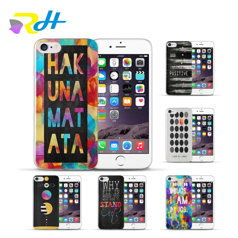 

The latest fashion Design Ink text series Case For iPhone 6 6S Plus 5 5S SE 7 7 Plus 8 X Xr Xs Max Silicone Phone Cover