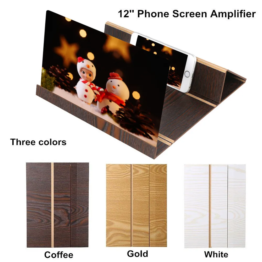 

3D Amplifying 12 Inch Phone Screen Stereoscopic Projection Bracket Mobile Phone Video Screen Magnifier Amplifier Holder Mount#G1