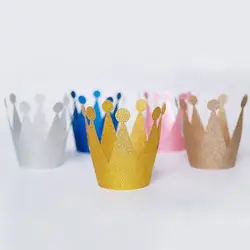 6 шт. мини Бумага Корона День рождения Аксессуары дети шляпа Свадебные Поставки Принцесса корону для детей и взрослых подарок для девочек