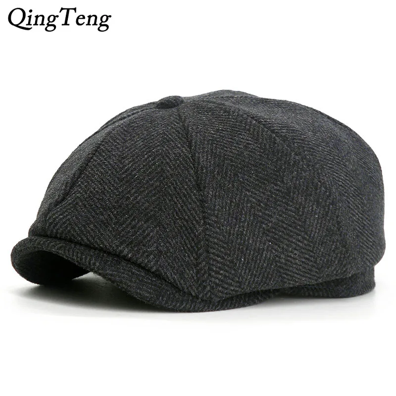 mens wool peaked hat