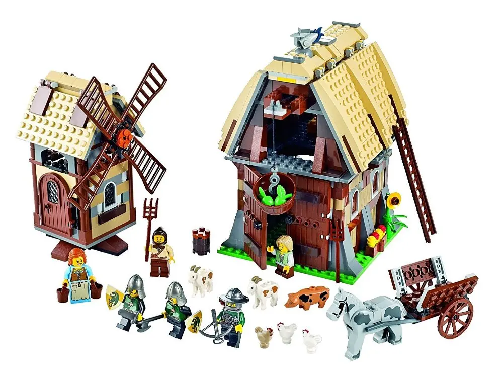 

Lepin 16049 Genuine 742Pcs Creative Series The Mill Village Raid Set 7189 Building Blocks Bricks Educational Toys As Funny Gifts