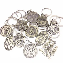 Football Club Leagues Keychain Metal Keyring Barcelona Real Madrided Key Holder Porte Clef Llaveros Chaveiro For Men Women