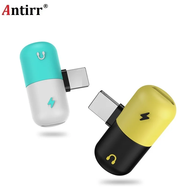 

Antirr 2 in 1 for Lightning Adapter For iPhone 7 Charging Adapter For iPhone 8 7 Plus 10 X Charger Splitter Headphone Adapter