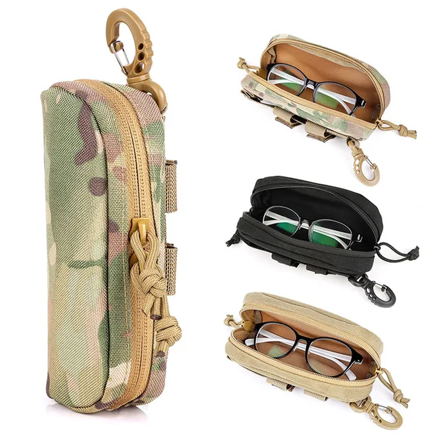 Tactical Molle Sunglasses Case Outdoor Portable Anti Shock 1000D Nylon