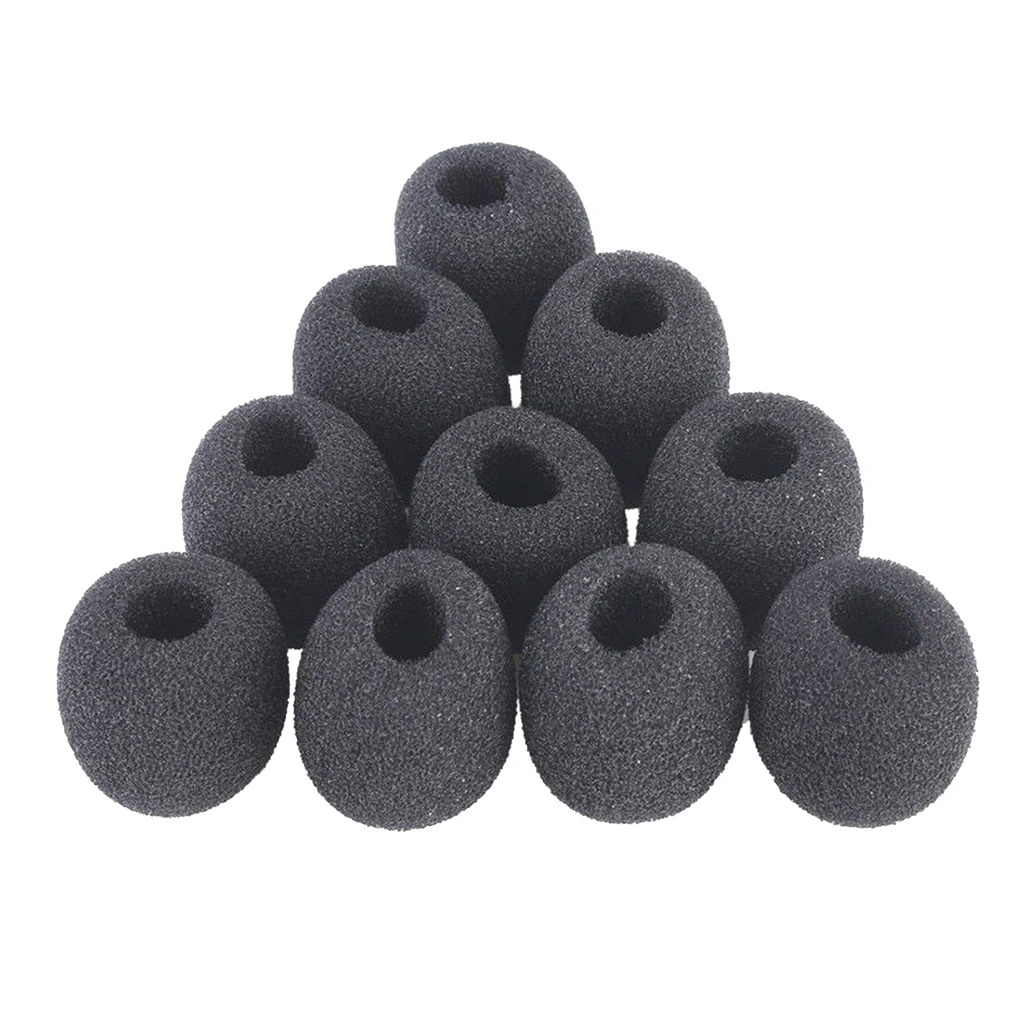 Universal 10x Lavalier Lapel Microphone Mic Foam Covers Windscreen Windshield for Stage Speech Meeting Accessory