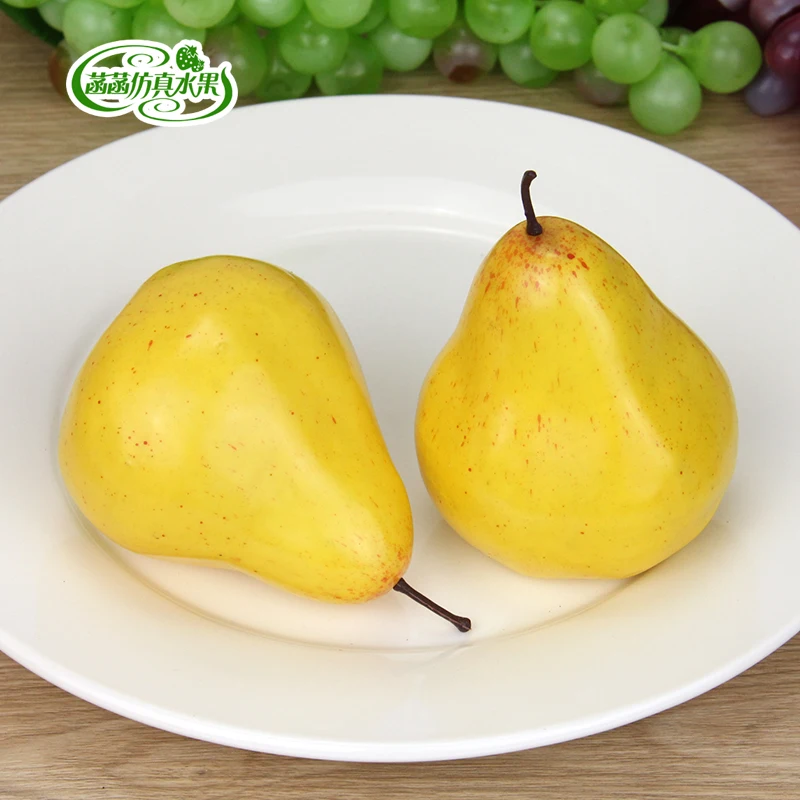 September green pear pineapple fake fruit model props photo