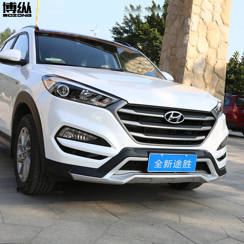 Для hyundai Tucson высококачественные АБС хромированные передние и задние бамперы Защита от скольжения литье автомобиля-Стайлинг