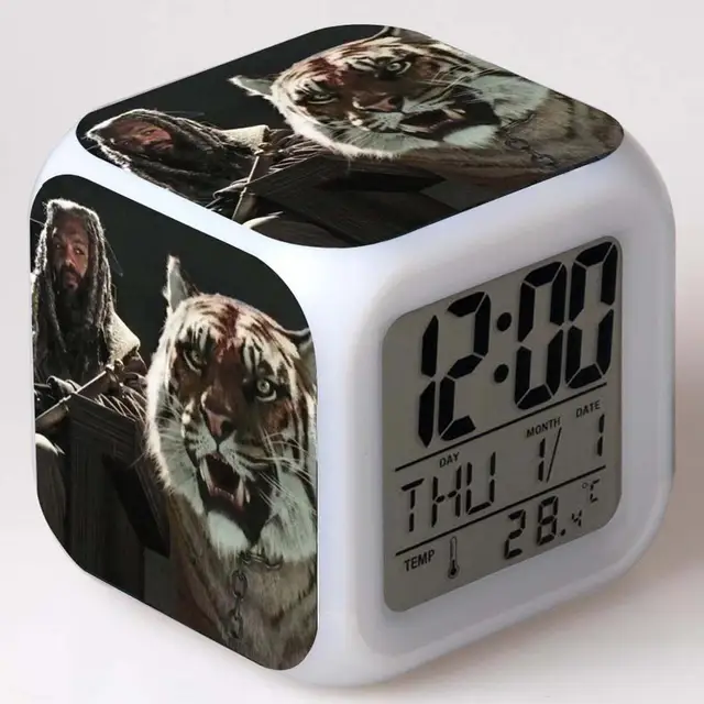 Horror film Walking Dead Alarm Clocks,Glowing LED Color change Digital