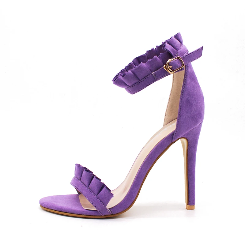 Fashion Women's Ankle Strap High Thin Heels - Purple,Pink,Sliver,Winer