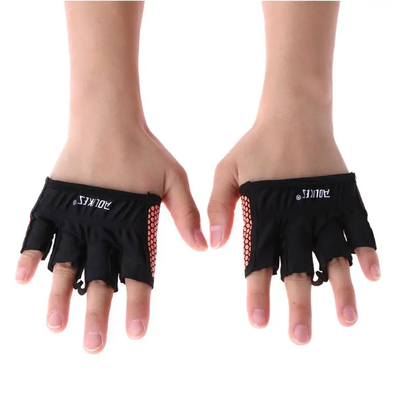 1 Pair Anti-skid Men & Women Dumbbell Weight Training Gym Gloves Body Building Exercise Training Sports Fitness Gloves Cross Fit