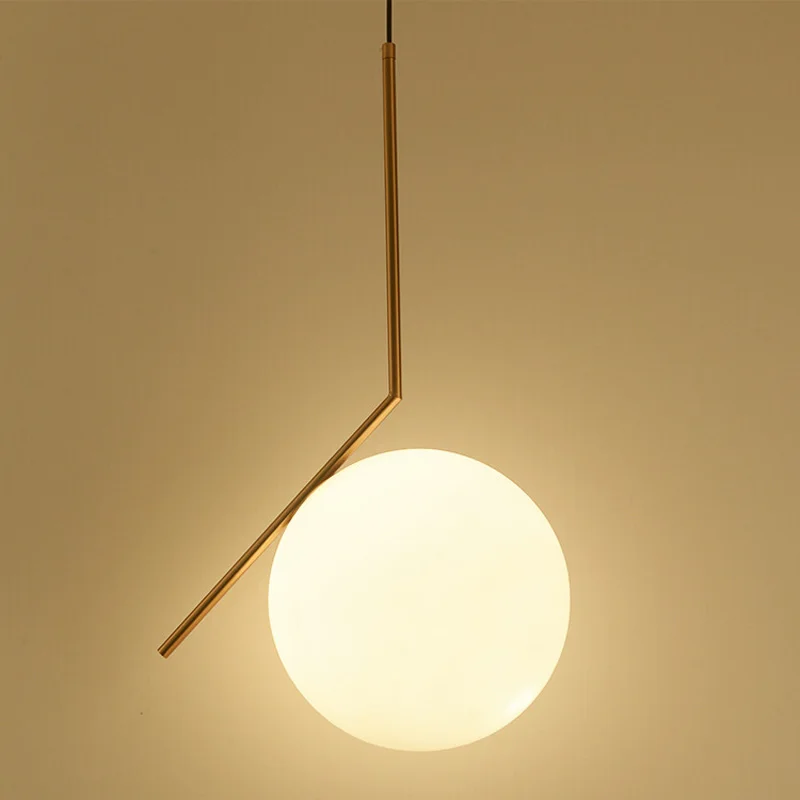 Nordic Style Pendant Light Glass Ball Lampshade Modern LED Pendant Lamp For Dining Room Bedroom Hanging Light Fixtures (20)