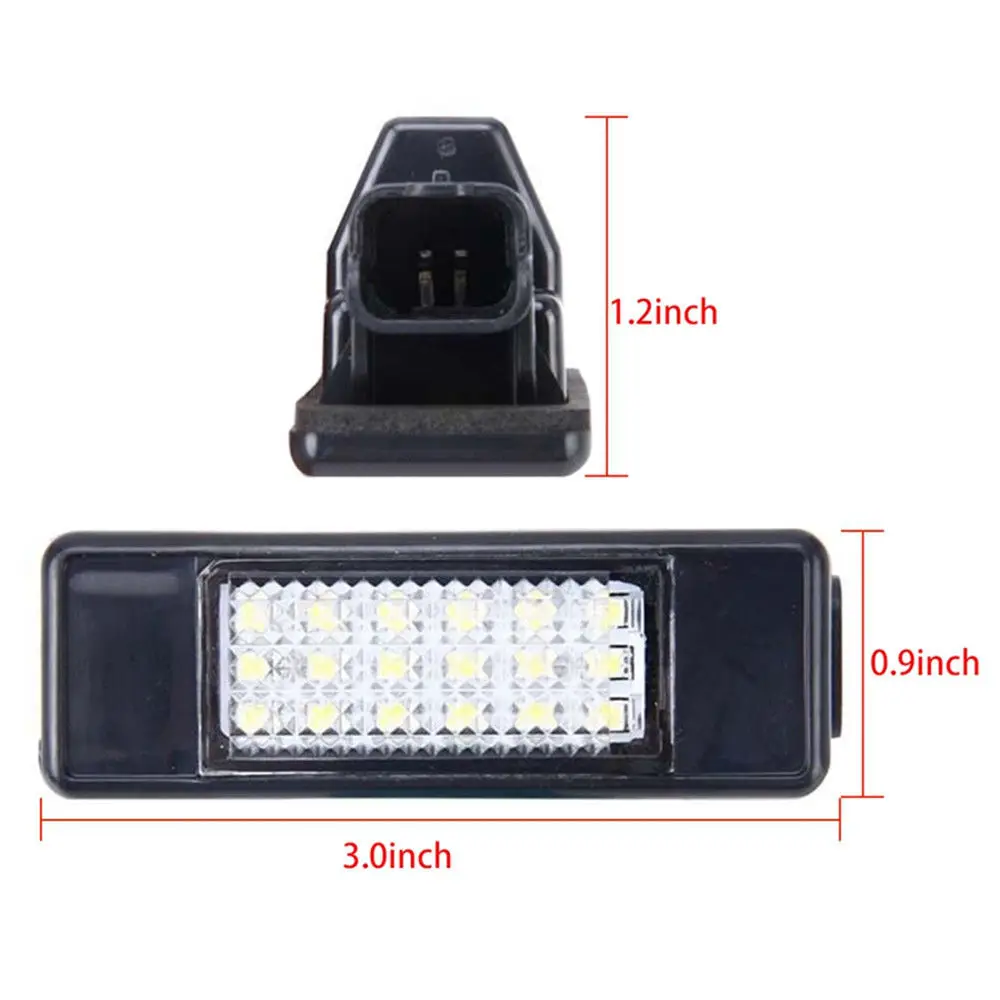 2 шт. 18SMD светодиодный номерной знак светильник для PEUGEOT 307 5D хэтчбек 407 508 4D седан