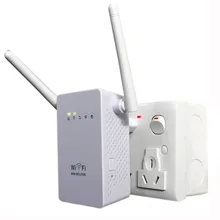 Nova marca 300 N300 300mbps Rede Wi-fi Repetidor Range Extender Impulsionador Único Aumento de Antenas Externas Duplas EUA Plug UE