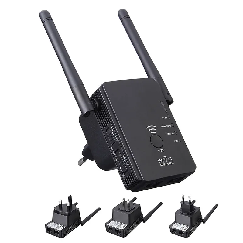 

LEORY 2.4G 300Mbps High Power Wireless Router Wifi Repeater Booster Extender 2x5dBi Antennas 2.4G/5GHz 128MB Dual Bands APP