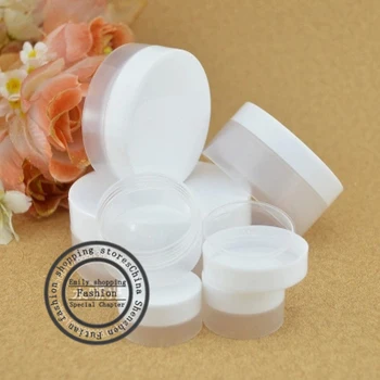 

Free Shipping 100pcs 5g Small Empty Cosmetic Refillable Bottles Plastic Eyeshadow Makeup Face Cream Jar Pot Container Bottle