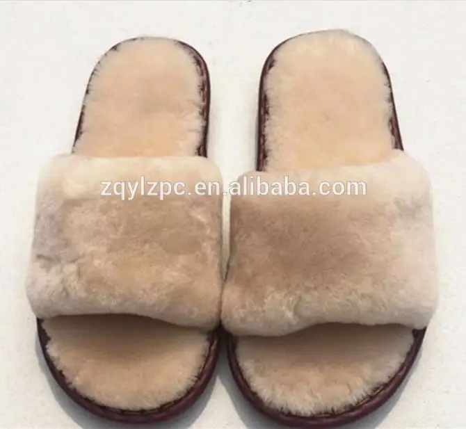 

Wholesale women fur slippers real genuine custom logo fur slippers for sale
