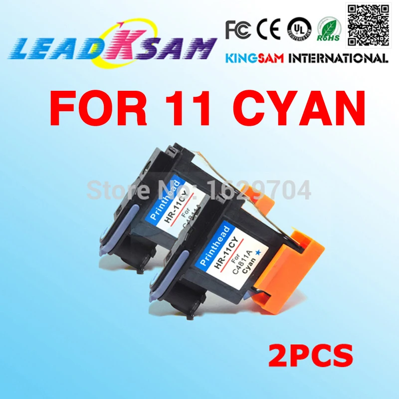 2 шт. совместимы с печатающей головкой hp11 Cyan C4811A для 11 500 510 | Компьютеры и офис