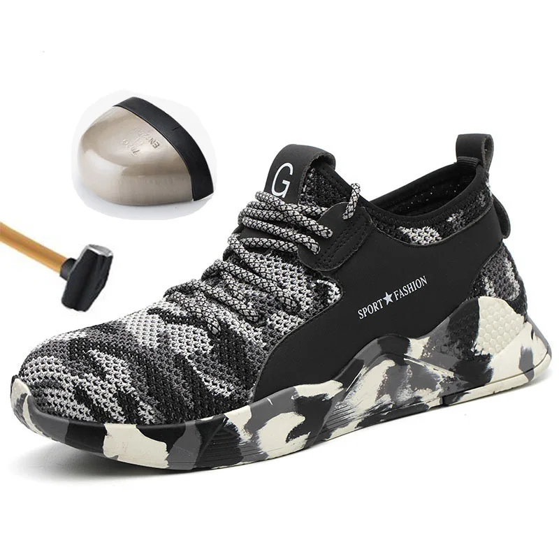 Новая выставка дышащая защитная обувь Мужская Легкая летняя обувь для пирсинга рабочие сандалии тонкие дышащие кроссовки