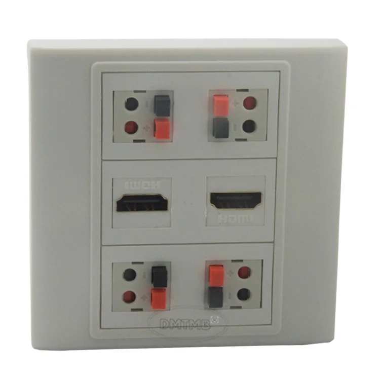 4.0 banana sound box speaker home theater wall plate with 2 ports HDMIin Extension Socket from