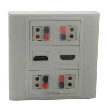 

4.0 banana sound box speaker home theater wall plate with 2 ports HDMI