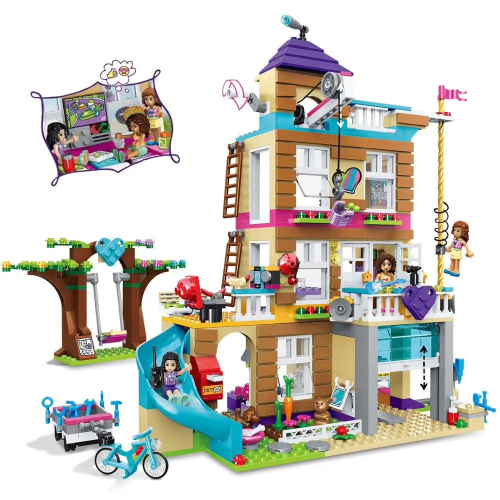 

740pcs Girls Series Blocks Compatible Legoings Friends Friendship House Set Building Blocks Educational Toys For Children Gift