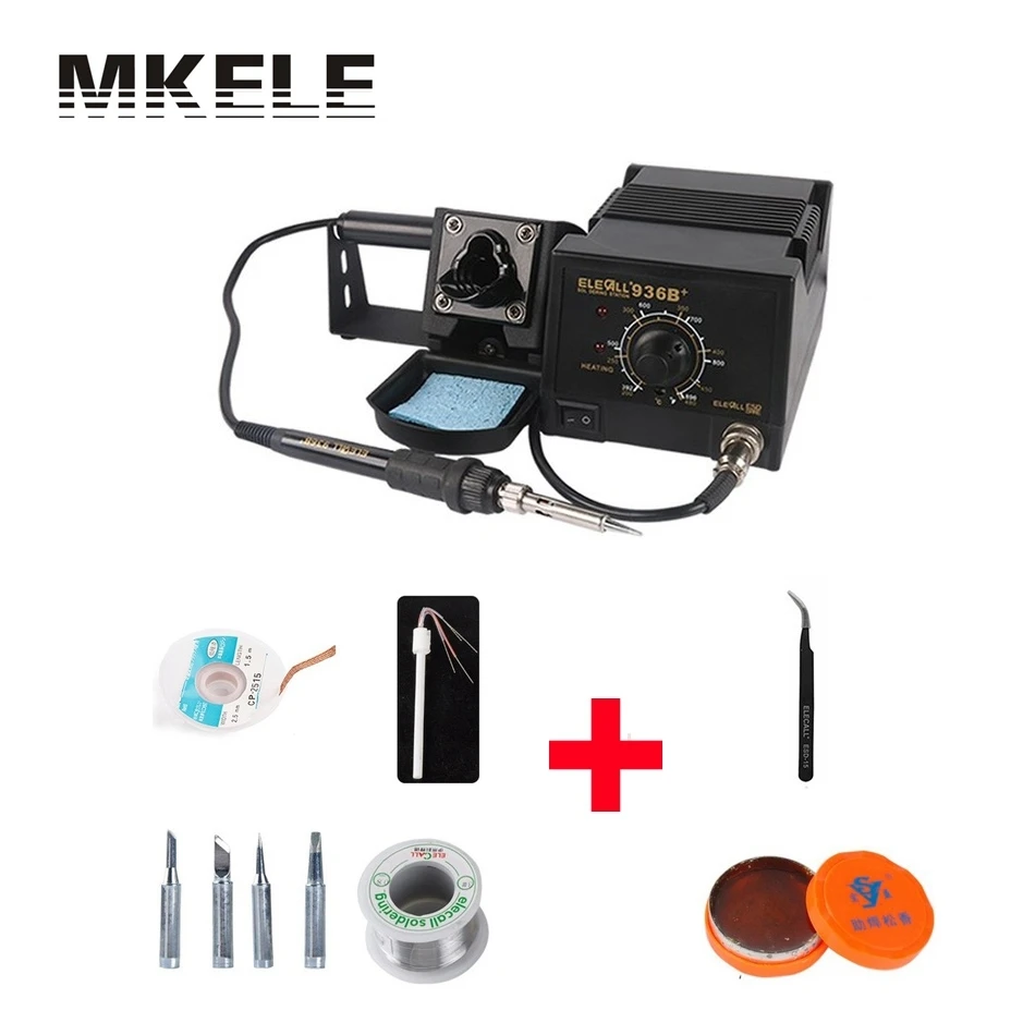 

Hot Sale 75W Industrial Grade Lead-free Soldering Station Set 936B Electric Iron Welding Equipment With Lots Gift Solder China