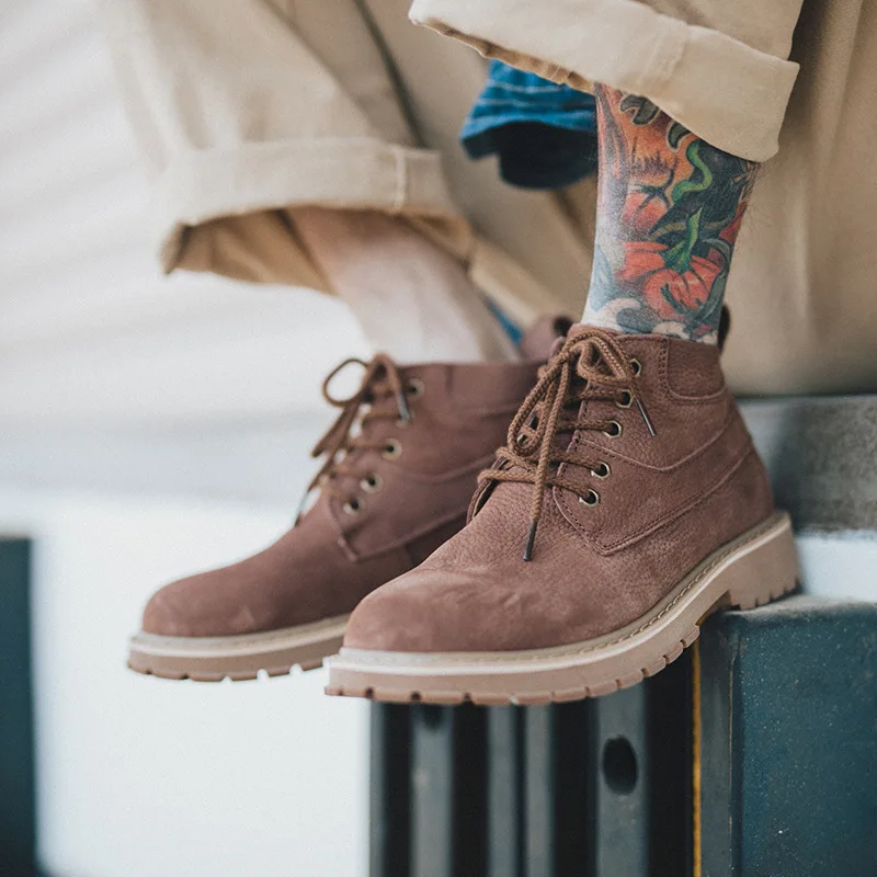Haisum/Мужские ботинки в стиле ретро; кожаные ботинки; сезон осень-зима; рабочие ботинки; H-657