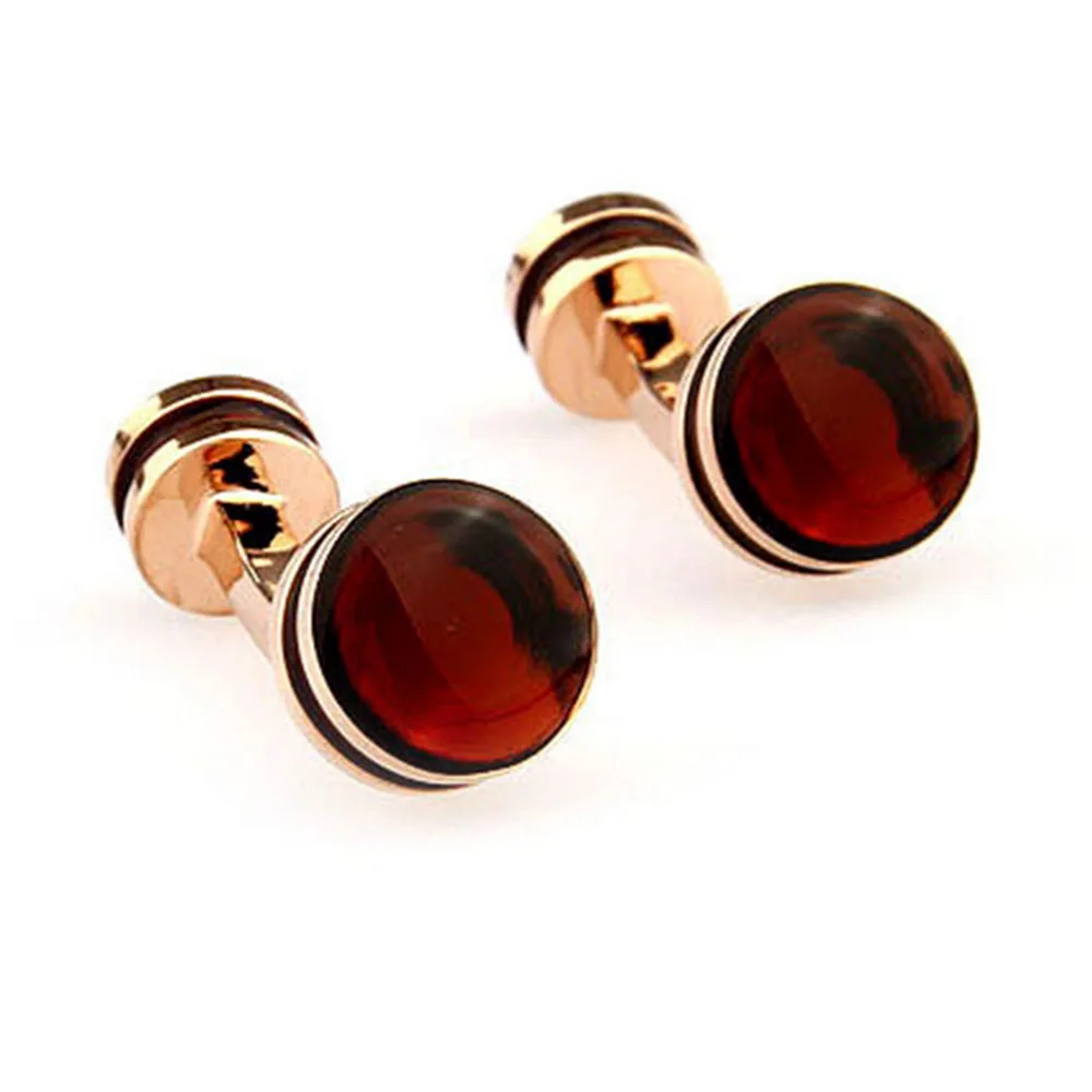 

Double sided modeling rose gold crystal cuff button French shirt sleeve button French button