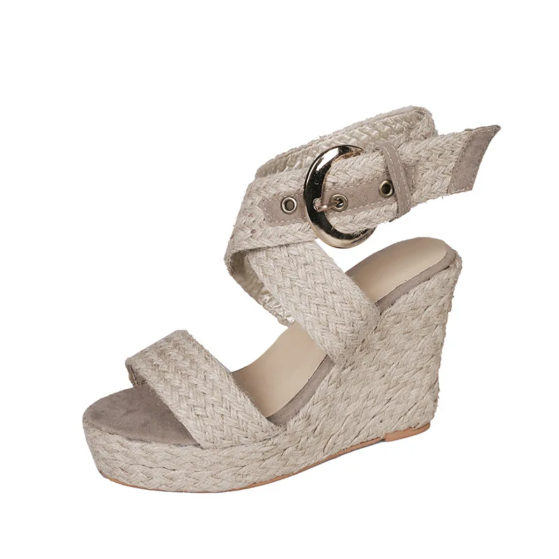 

Women's Woven Design Ultra High Heel Wedges Sandals Open Toe Platform Sandals Bohemian Boho Sandals