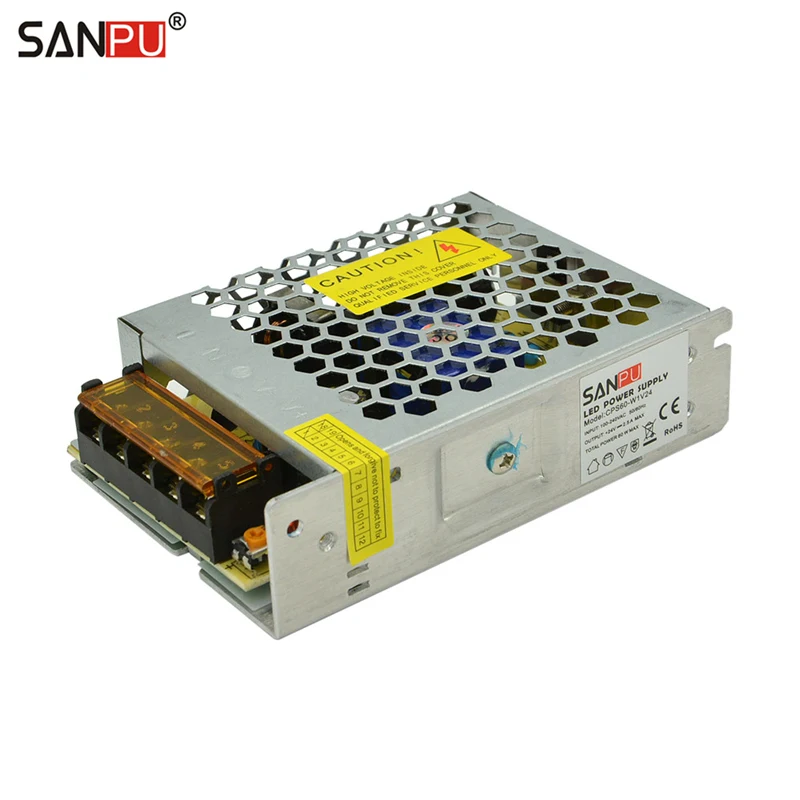 SANPU SMPS тонкий 24VDC источник питания 60 Вт 24 В Трансформатор AC DC Вольт Светодиодный