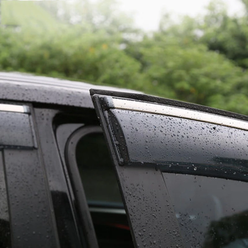 Для BMW X1 X3 X5 X6 2008- оконные козырьки тенты укрытия дождь солнцезащитный дефлектор защита вентиляционное отверстие защитные чехлы 4 шт. автомобильные аксессуары
