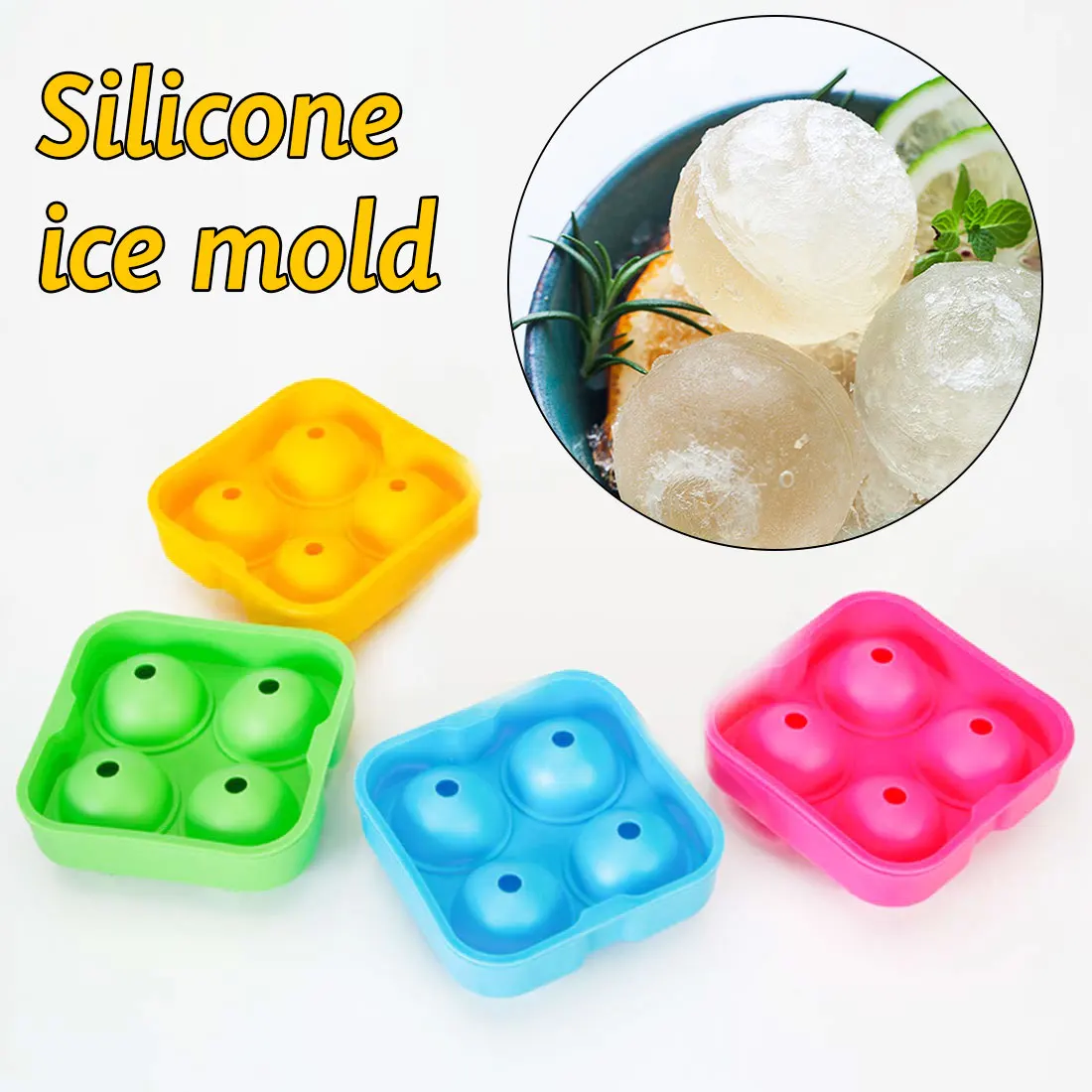 Whiskey Ice Cube Ball Maker Ice cream balls Mold Mould Brick Round Bar