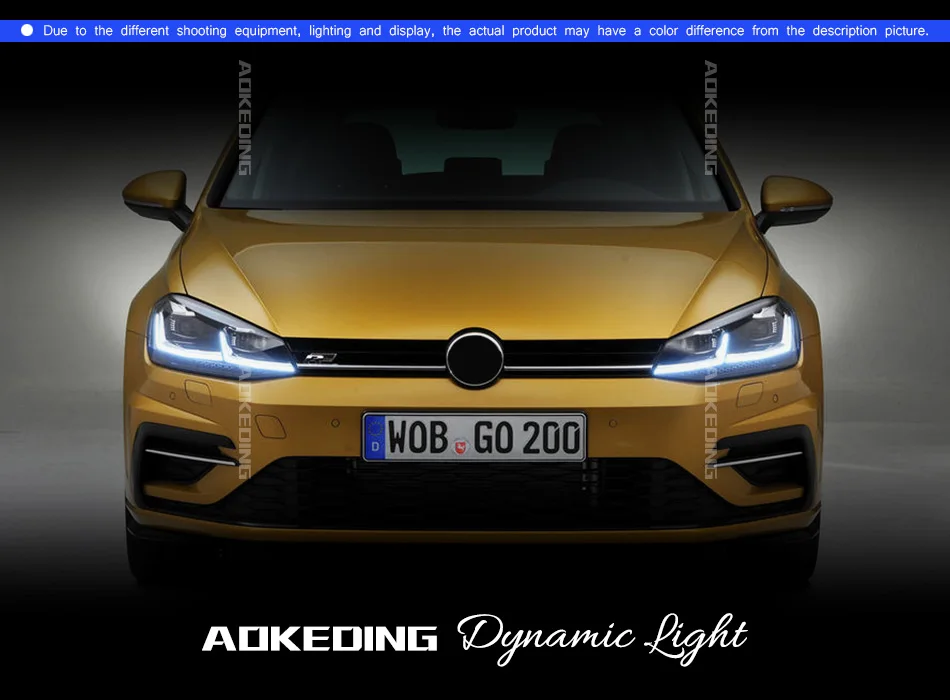 AKD автомобильный Стайлинг Головной фонарь для VW GOLF 7,5 MK7.5 модернизация фар Golf 7 фары светодиодный DRL Биксеноновые линзы