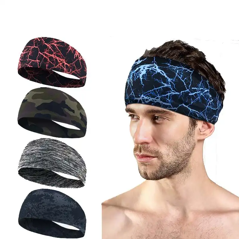 Bandeau de sport violet avec /écailles de sir/ène le v/élo bandeau de cheveux pour la course /à pied le cross training bandeau de sudation athl/étique le yoga
