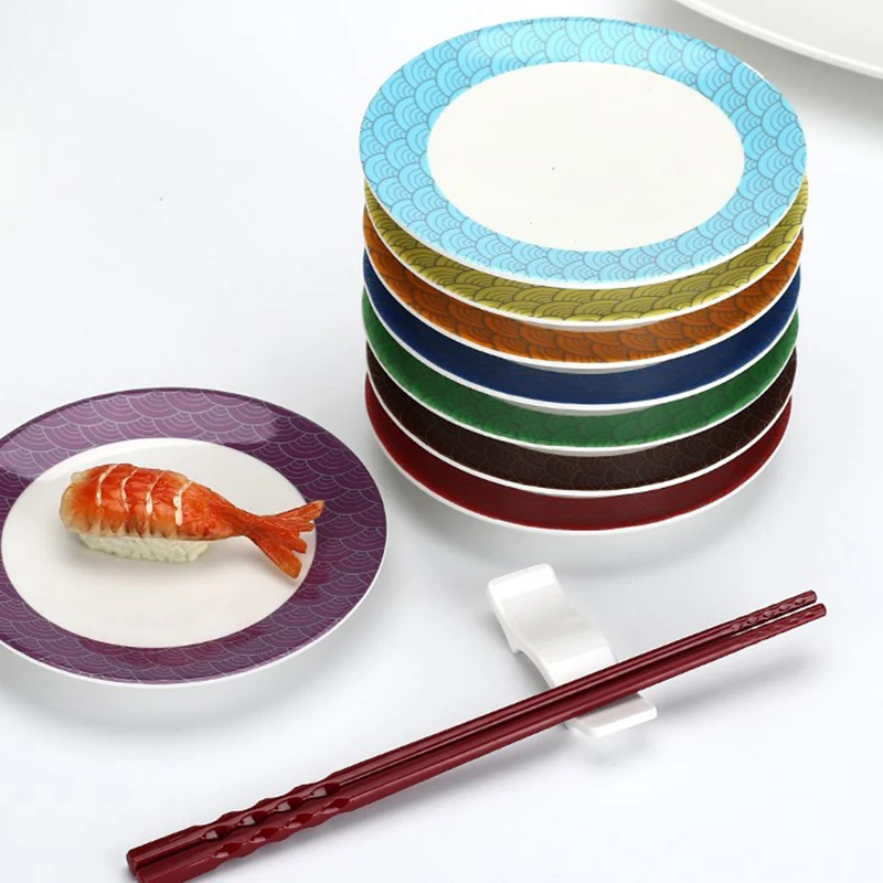 Тарелки для суши, подносы для еды, круглое блюдо, ресторанная сервировочная посуда, прочные сашими, закуска, боковое блюдо, японские буфеты, 8 шт