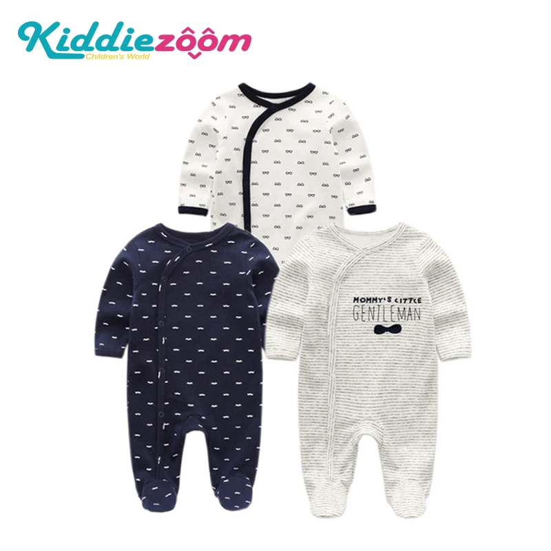 

2019 New Arrivals Unisex Baby 3 Pcs/set Long Sleeve Rompers Overalls Clothes 100% Soft Cotton Material Autumn and winter Styles