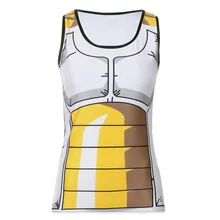 Женская летняя футболка 3D жилеты новые Saiyan Goku Dragon Ball Наруто Emotion без рукавов Camisole сексуальные топы в стиле панк