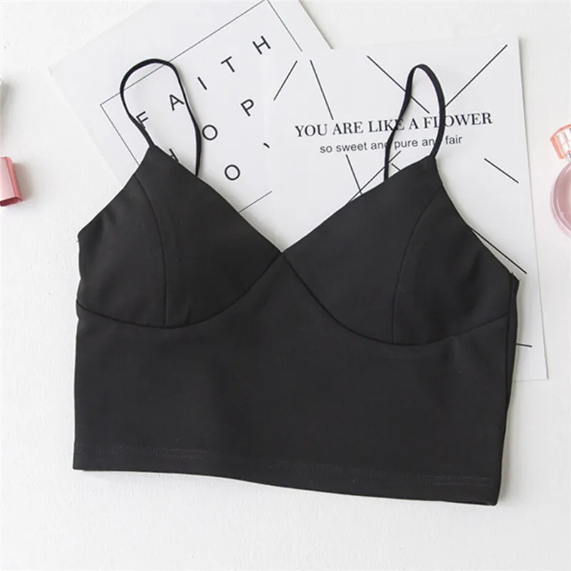 Solid Deep V Smooth Slouchy Sexy Seamless Bra Breathable Brassiere Women Rimless Bra Lovely Padded Bra Plus Size Bras For Women