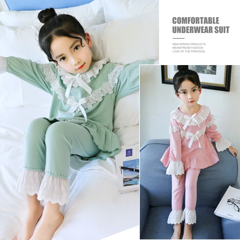 

2018 new kids pijamas children kids sleepwear pajamas girls size 110 to 160 cm