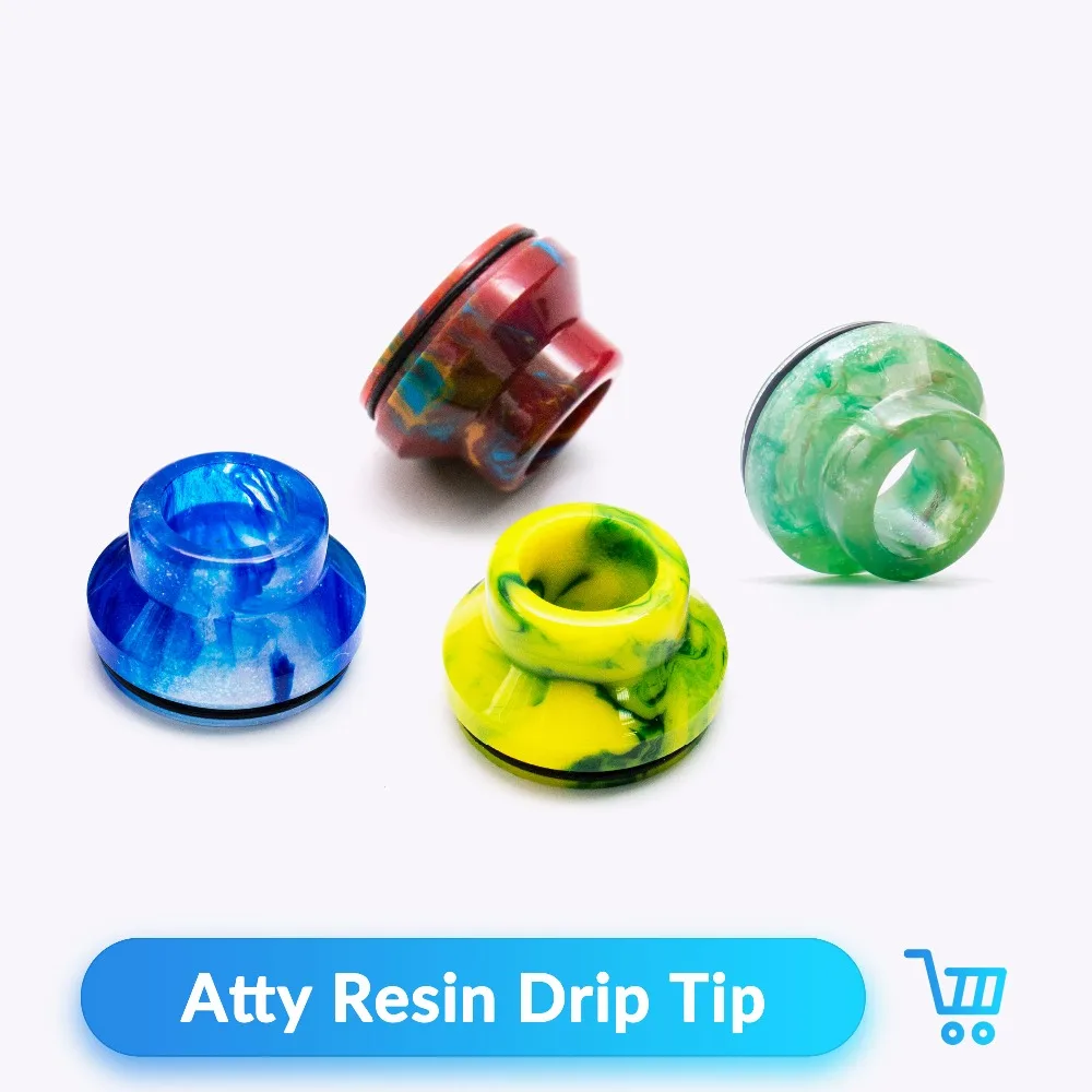 

Quartz Banger 1pc/lot Epoxy Resin Atty Drip Tip for 24mm (22mm Joint ) Atty RDTA Atomizer Mouthpieces E Cigarette Driptip 24 mm