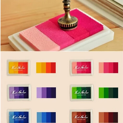 

6 Colors DIY Scrapbooking Vintage Crafts Ink pad Colorful Inkpad Stamps Sealing Decoration Stamp