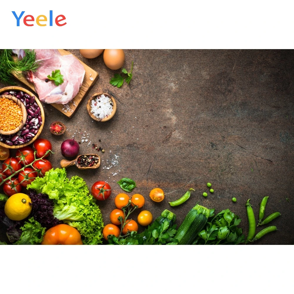 Yeele коричневый деревянный еда овощи фон для фотосъемки индивидуальный