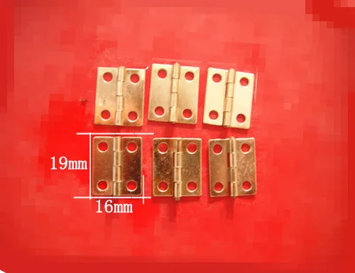 

100pcs 16*19MM kitchen cabinet hinges jewelry box hinges furniture hinges Antique golden bronze Wholesale