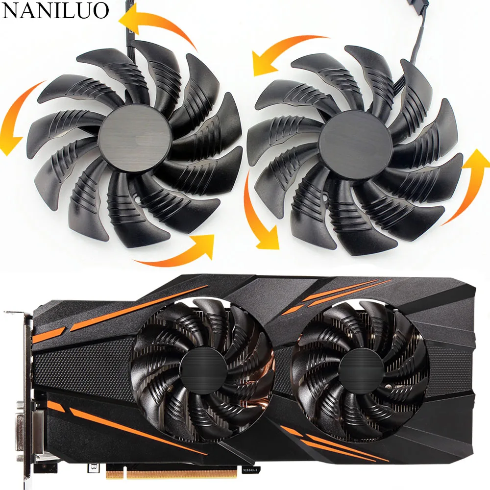 88 мм для GIGABYTE GTX 1070 AORUS GTX 1070 RX 570 580 RX570 RX580 вентилятор PLD09210S12HH T129215SU вентилятор для видеокарты