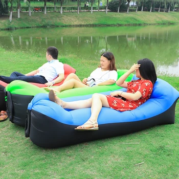 

Fast inflatable sleeping laybag 10 colors high quality camping travel bag lazybag outdoor beach inflatable air sofa