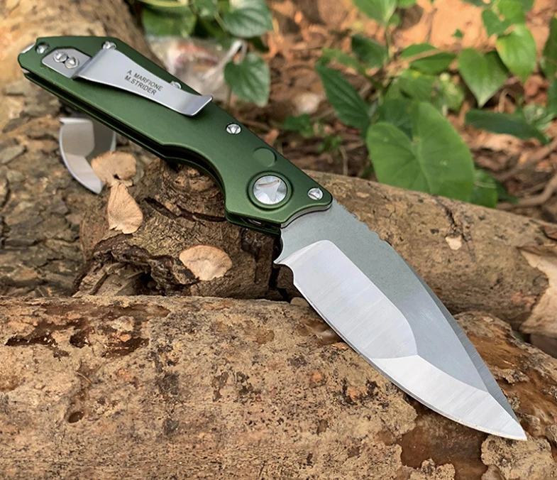 

Stitch folding Knife M390 ELMAX Blade Aluminum Alloy Handle Flipper Outdoor Tactical Camping Hunting EDC Utility Pocket Knives